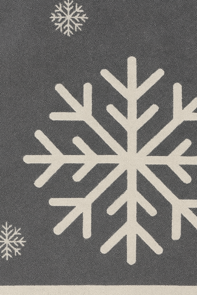 Gray background with beige snowflake patterns